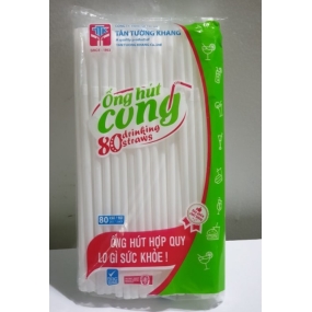 Ống hút co trắng