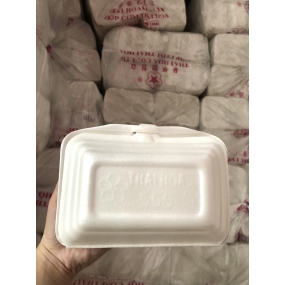 Hộp cơm trắng thái hoa 
