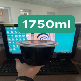 Hộp tròn đế đen 1750ml