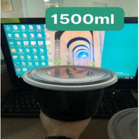Hộp tròn đế đen 1500ml